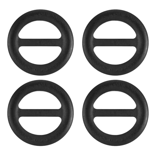 Image of uxcell 4 Pcs T-Shirt Clips, 50mm Wood Scarf Ring Clip Round Tie Circle Clip Buckle Fashion Clothes Corner Knotted Button for Women's Silk Clothing Decoration, Black