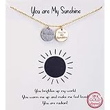 Jewelry Nexus So Happy You're My Sunshine インスピレーショナル 繊細なチェーンペンダントネックレス