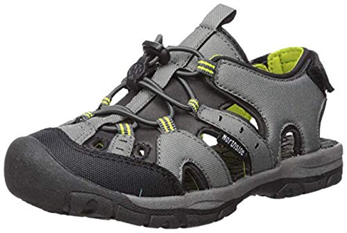 Northside Kid's Burke SE Sandal; Toddler Size: 8 M US - Gray/Volt; with a Waterproof Wet Dry Bag