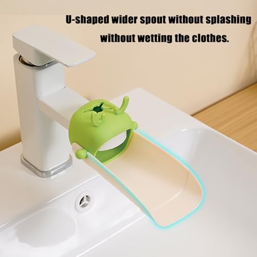 Image of PandaEar 3 Pack Faucet Extender for Toddlers, Sink Extenders, Baby Hand Washing Water Spout Extender for Bathroom, Sink, Kitchen (Pink /Blue /Green)