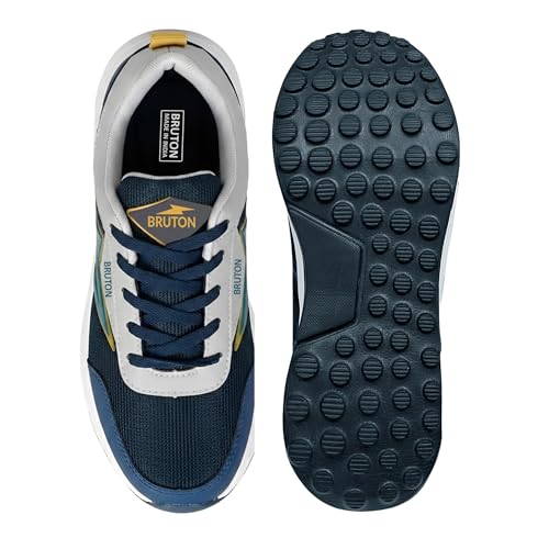 Image of BRUTON Striker-615 Men's Casual Sneakers | Stylish Lightweight Lace-Up Shoes for Men | Comfortable Walking Shoes | Trendy Fashion Footwear