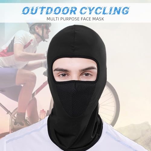 Image of Proberos Ice Silk Arm Sleeves & Balaclava Face Mask UV Protection Face Mask Neck Gaiter Breathable Mesh Unisex Outdoor Cover Arm Sleeves for Riding,Driving,Running