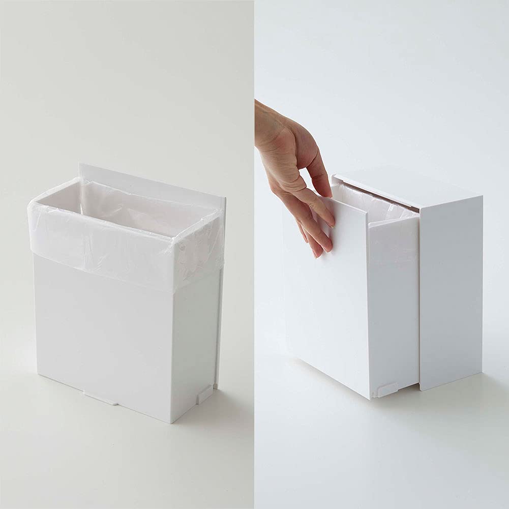 Yamazaki 5434 TOWER Film Hook Storage Box, black, ABS Resin, 17 x 8.7~16 x 20 cm