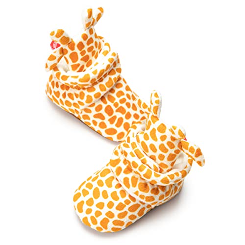 Sawimlgy Newborn Infant Baby Girl Boy Cotton Animal Booties Stay On Sock Slippers Soft Bedroom Shoes Non-Skid Ankle Boots With Grippers Toddler Crib Warm Shoe First Walker Birthday Shower Gift #TOP4