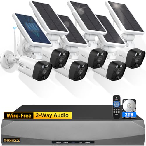 Solar Battery 100% Wire-Free 2-Way Audio 2-Antennas Enhance PIR Detection Outdoor Surveillance Camera System Solar Powered Battery Cameras System