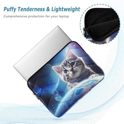 Funda para Laptop de 13-14 Pulgadas con Diseño de Gato Espacial miniatura 5
