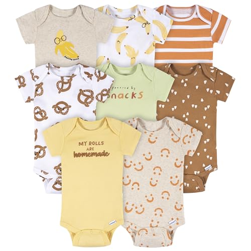 Onesies Brand unisex-baby 8-pack Short Sleeve Mix & Match Bodysuits, Peeling Good, 6-9 Months