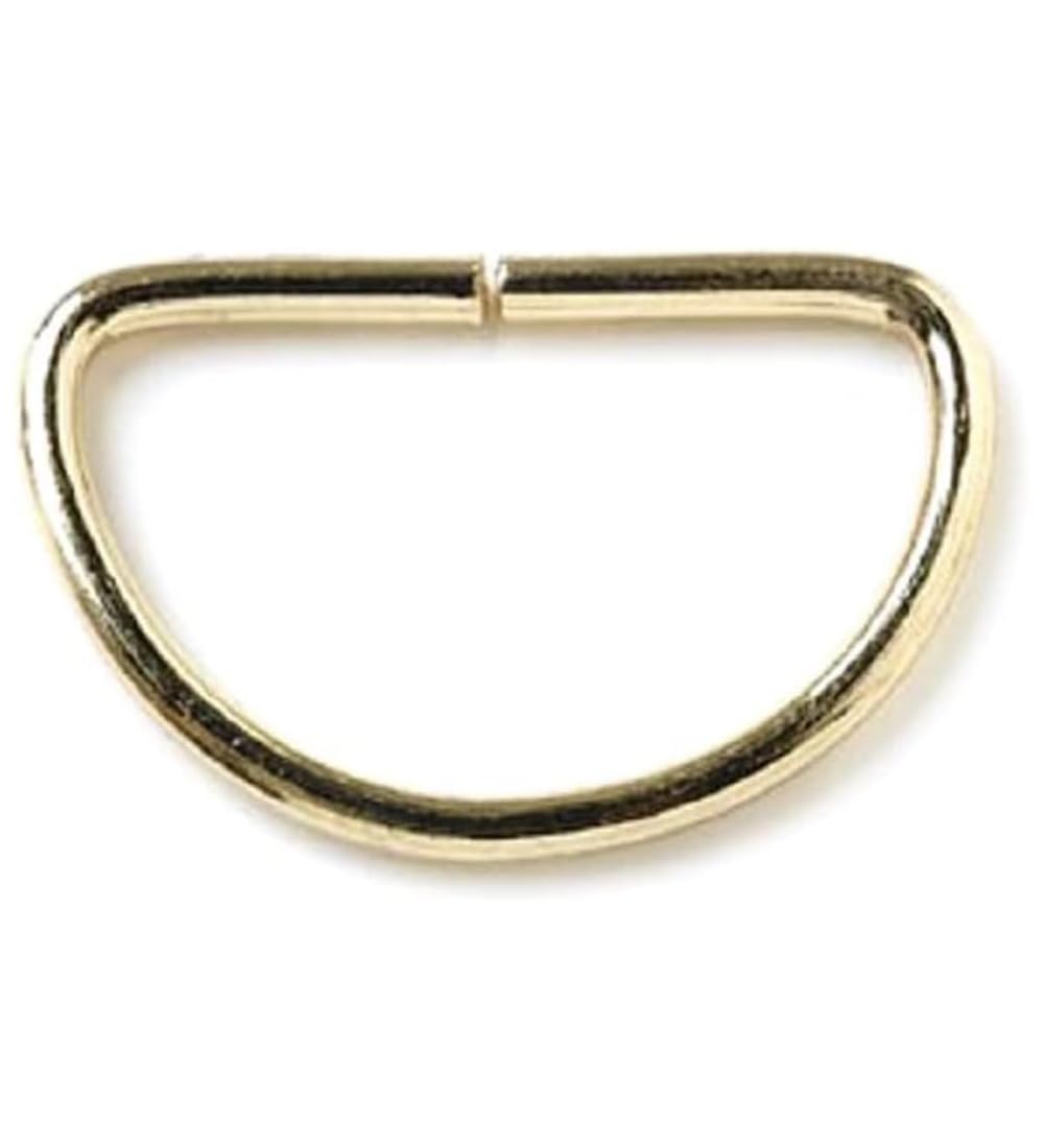 SISI UK Gold Plated 32mm Metal D Rings for Sewing, Bags & Curtain Tie Backs – Split D-Shape Buckle Fasteners for Straps, Belts & Crafts (Pack of 20)