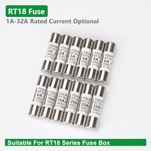 Wengart AC Cylindrical Fuse Link RT18-32 (RO15), AC500V 3A, 120kA, 10x38mm, 10 pieces, Strong Breaking Capacity - Image 2