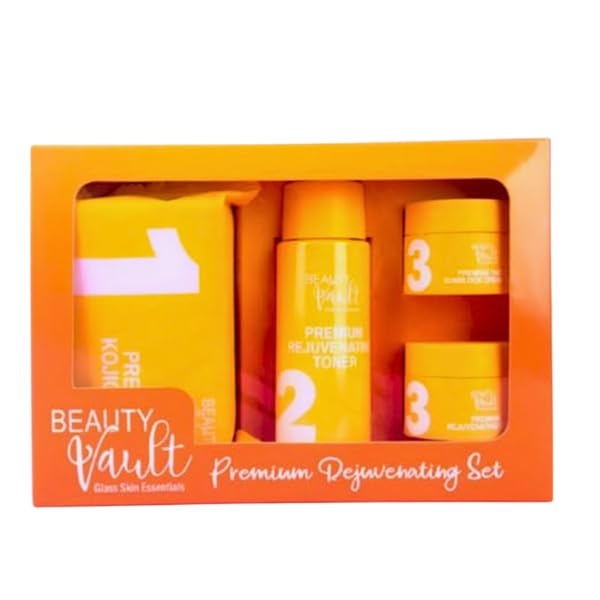 Beauty Vault Premium Rejuvenating Skincare Set, 3-Step System, Clean Skin Essentials