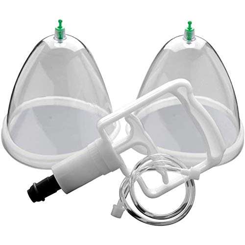 LWX Breast Suction Cup Pump 2 Cups Vacuum Massage Breast Enlargement Cup Set Nipple Body Back Cupping Massager Breast Feeding Pump