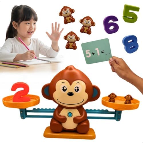Brinquedo Educativo Somar Equilibrar Macaquinho Balança Monkey Ba...