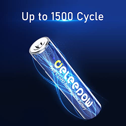 Deleepow Rechargeable Aaa Batteries Usb Port 1200Mwh Aaa Lithium Rechargeable Batteries 1500 Cycle With Usb Cable 4-Pack #TOP2