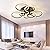 Black Mordern Ceiling Light Fixtures,Modern Led Ceiling Lights for Living Room Light Fixture Ceiling,Dimmable Close to Ceiling Light Fixtures Flush Mount 7 Rings Kitchen Light Fixture