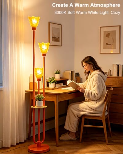Image of Lightdot Globe Floor Lamp with LED Bulbs Included, Dimmable Floor Lamps,Unique Modern Standing Tall Lamp for Bedroom Living Room /Sofa Beside /Corner Decor-Gold