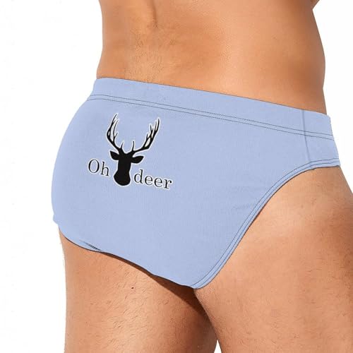 Oh Deer Mens Swim Briefs Bikini Sexy Low Rise Trunks Swimsuit Bathing Suit Beach3