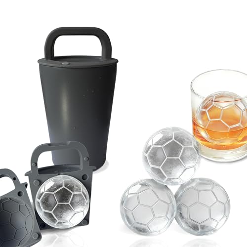 Molde para hielo esférico de balón de fútbol 2.5 pulg. miniatura 1