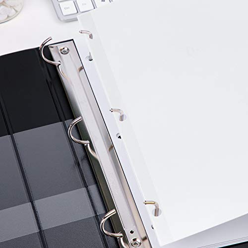 AmazonBasics 3 Ring Binder Dividers With 8 Tabs, Paper Binder Dividers, Insertable Multicolor Plastic Tabs, Pack of 6 Sets (48 Dividers Total)