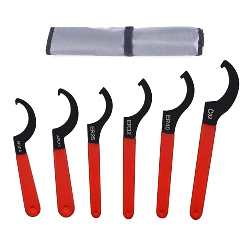 HCXUANWJTL 6 Pcs Coilover Adjustable Steel Spanners Wrench Hook Tool