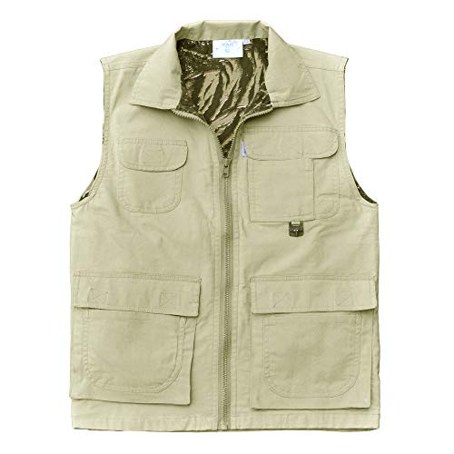 Hunting Safari Vest for Women, 100% Cotton, Utility Outerwear, Multi Pocket, for Hiking, Photography, Fishing