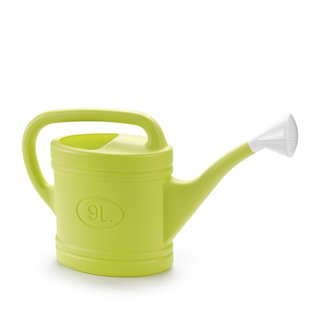 Muddy Hands Green Plastic Garden Plant Watering Can With Removable Rose Long Reach (, 9 Litre)