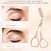 6 Pcs Eyebrow Scissors for Women Eyebrow Trimmer Scissors with Comb Non Slip Finger Grips Brow Scissor Professional Hair Removal Beauty Accessories for Men Women (Pink, Green, Purple)