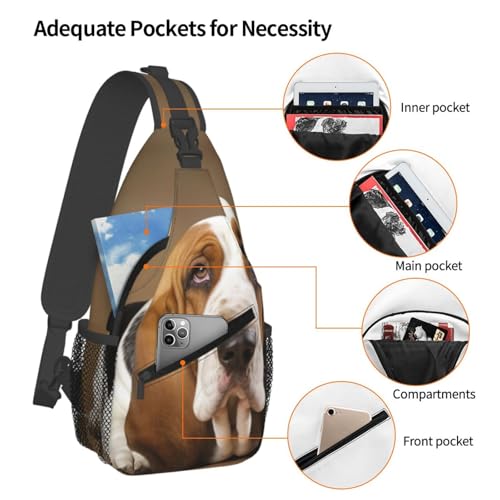 Mochila tipo Sling Negra para Día y Senderismo miniatura 3