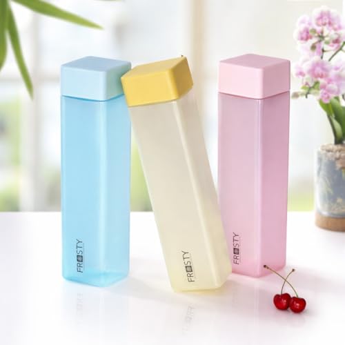 Image of Frosty Unbreakable Water Bottle 1 Litre | Set of 6 | Plastic Water Bottle | Office Bottle | Gym Bottle | Home | Kitchen