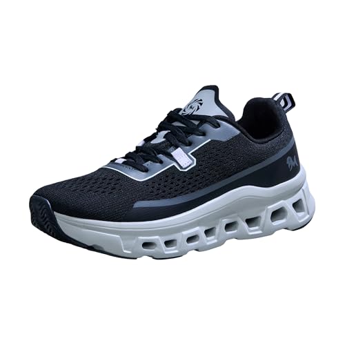 Image of Neeman's Hexa Glide Sneakers for Men | Sporty Lace-Up Shoes with Adaptive Mesh Upper, CloudSurge Foam Insole, Kinetic Cushioning Pods, Lightweight EVA Sole
