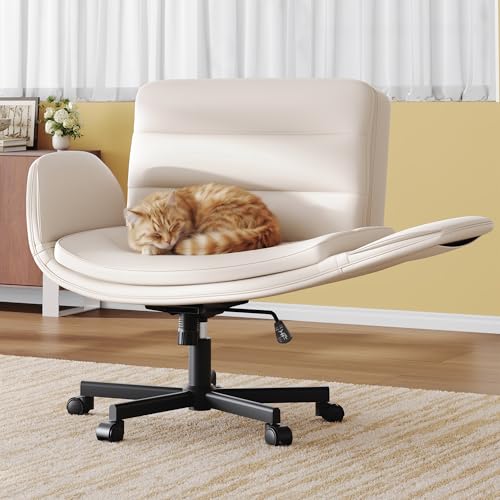 Criss Cross Chair Flip-Up Arms & Swivel Wheels, Vanity
