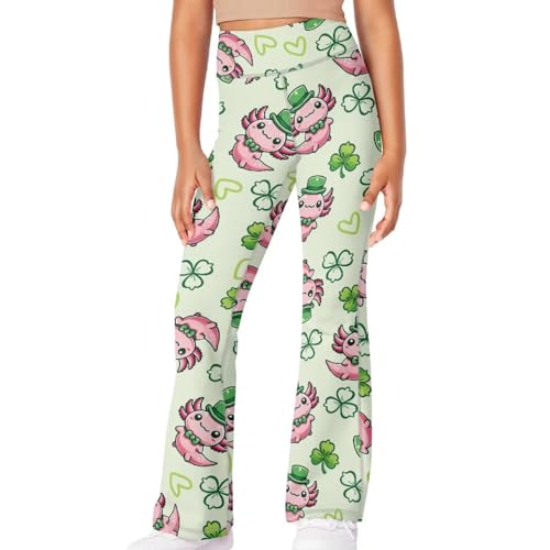 Yoga Pants Girls Unique Girls Bell Bottom St. Patrick's Day Leggings Gym Quick-Drying