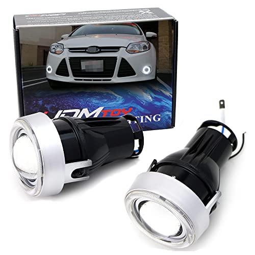 Ijdmtoy (2) Oem Replacement High Power Led Halo Ring Glass Projector Fog Lights Compatible With Acura Honda Ford Nissan Subaru Suzuki, Etc (Xenon Or Led Light Ready) #TOP15
