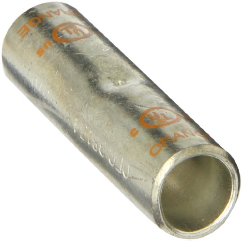 Morris Products 94524 Long Barrel Compression Splice, Copper, 3/0 Str. Wire Range, Orange Color Code