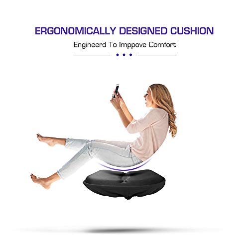 ANZOME Large Gel Exercise Bike Seat Cushion Cover for Recumbent Bike, Rowing Machine Wide Foam Padded Bike Seat Cover for Women and Men Comfort, 16.5in x 12in - Thumbnail 5