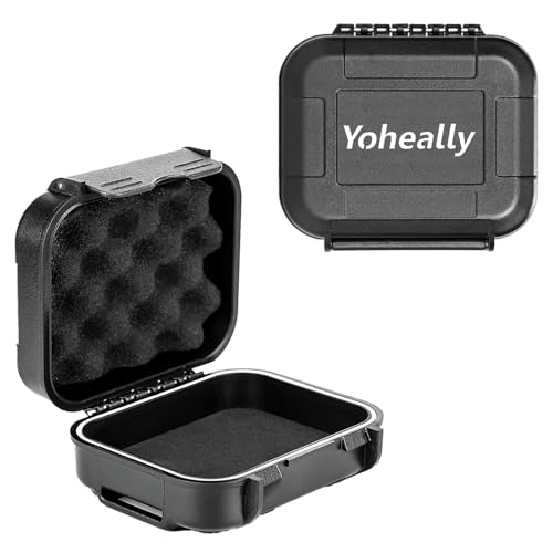 Set High Seal IPV8 Waterproof Hearing Aid Case with Extractable Sponge Drop-Proof Shock-Proof and Crush-Proof Storage Box Hearing Aids Accessories for Oticon Starkey Phonak Philips etc