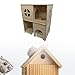 Baoblaze 2 Tier Hamster House Cage Accessories Hide Supplies Play Toy Hamster Hideout with Swing for Chinchilla Small Pet Mice