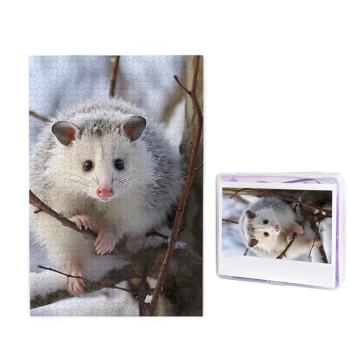 Puzzle en bois 1000 pièces pour adulte, activité détente hiver