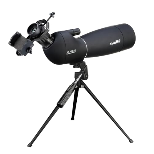 SVBONY SV28 25-75x70 Spotting Scopes, HD Spotting Scope with Tripod,