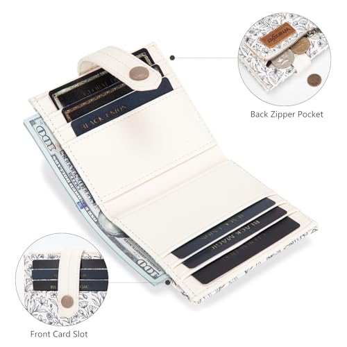 Image of Montana West X Wrangler Small Wallets for Women Ladies Girls RFID Minimalist Card Holder Billfold Thin Cash Wallet with Zipper Coin Pocket
