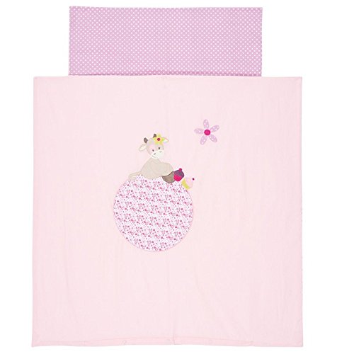 Nattou Manon et Alizee Parure de lit 80 x 80 cm avec taie d'oreiller 40 x 60 cm 174527, coton