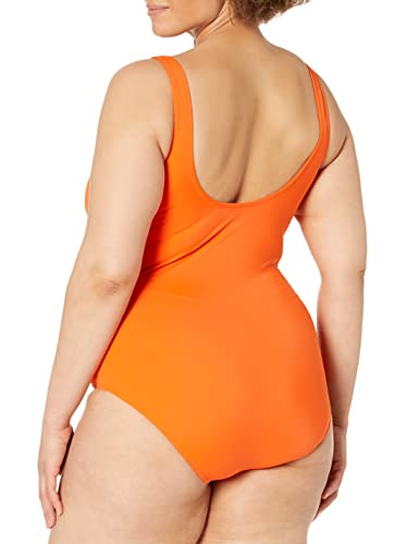 Image of Amazon Essentials Women's One-Piece Scoop Neck Coverage Swimsuit (Available in Plus Size)
