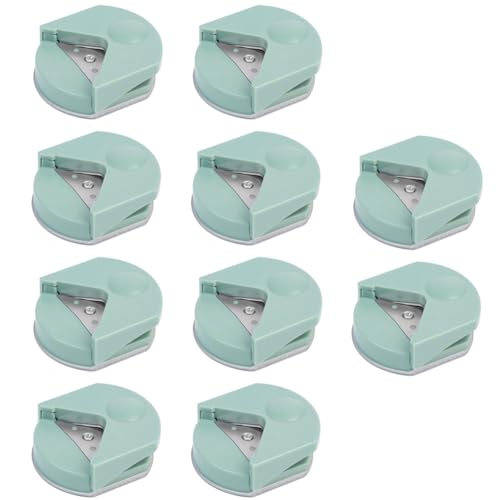 Lnfxkvva Cortador de papel redondeado verde, cortador de ángulo para fotos, tarjetas de visita, biseladora, cortador de ángulo y redondeado
