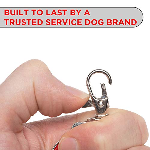 Industrial Puppy 2 Pack Service Dog Tag Double Sided: Metal Pet Id Tags For Service Animals, Emotional Support Dogs & Therapy Dogs, Navy Lettering & Red Enamel Trim (1 Inch (Small Dogs)) #TOP3