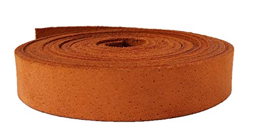 Cords Essentials Heavy Duty Top-Grain Leather Strap (78 Inch Long, 3.5-4.0 Mm Thick) Strip For Tooling, Craft Projects, Clothing, Jewelry, Wrapping & Diy Arts (Orange, 20 Mm ≈ 3/4 Inch) #TOP1