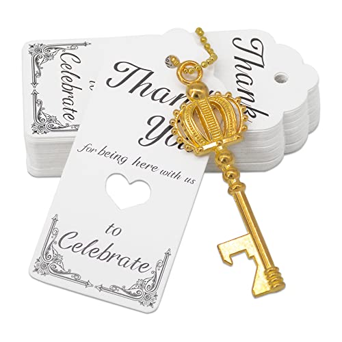 AebDerp 100 Pcs Key Bottle Opener Wedding Party Favors, Crown