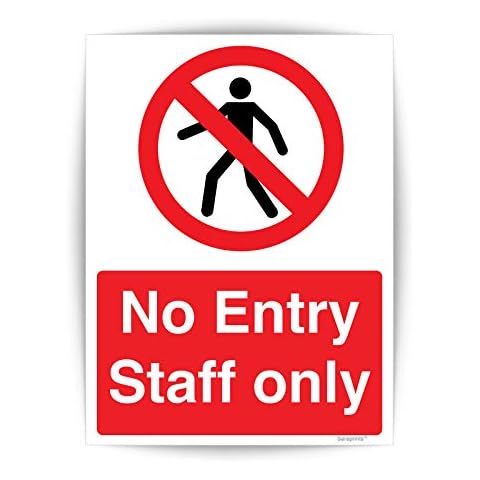 Staff Only Waterproof Sign for Outdoor Use Cover