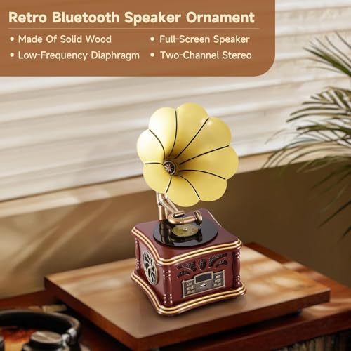 Altavoz fonógrafo retro para teléfonos móviles sin perder sonido HiFi 4