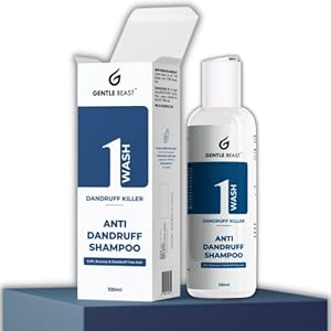 Gentle Beast 1 Wash Anti Dandruff Shampoo | Instantly Clears Away Dandruff Flakes | Soft & Silky Hair