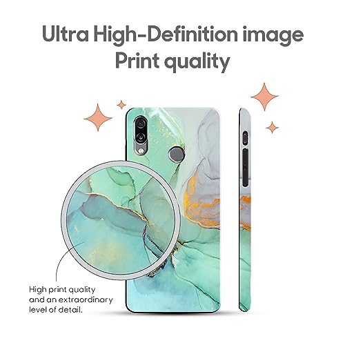 Image of COLORflow Back Cover Compatible with Honor Play | Beautiful Green Marble | Designer Printed Hard CASE Bumper Back Cover Compatible with Honor Play