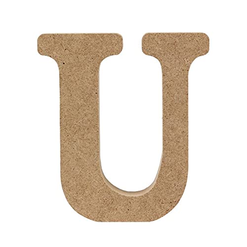XIZHOUCUN 1pc 10cmx10cm Debout décoration de Mariage Lettre en Bois Anglais Alphabet Bricolage nom de Bricolage Amortisseur Ornements Artisanat Accessoires décoration (Color : U) Cover